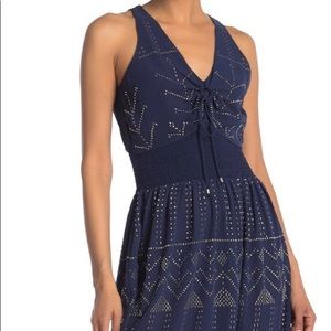 Ramy Brook Embellished Mason Dress Navy NWT Medium